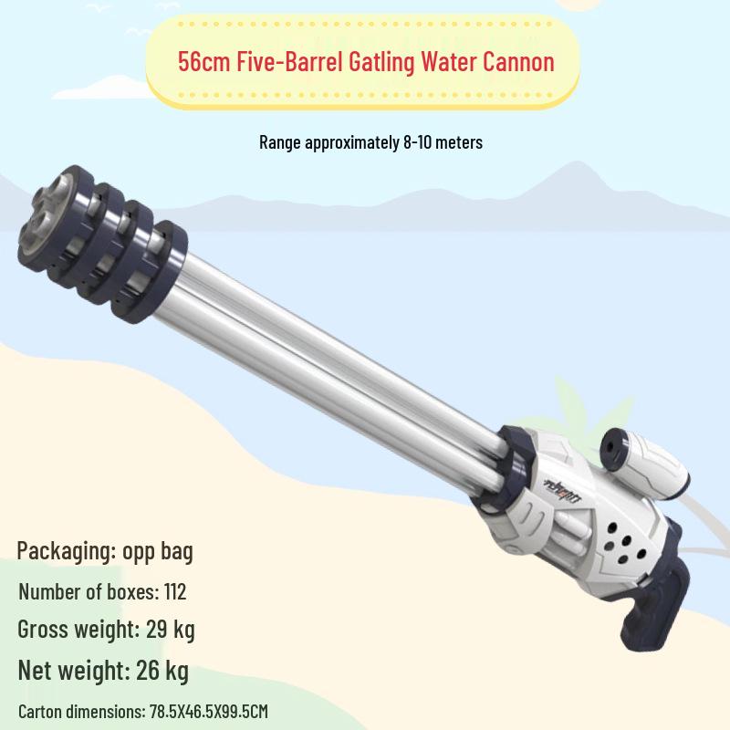 Summer Splash Festival Gatling Water Cannon Toy - Large Children's Water Gun