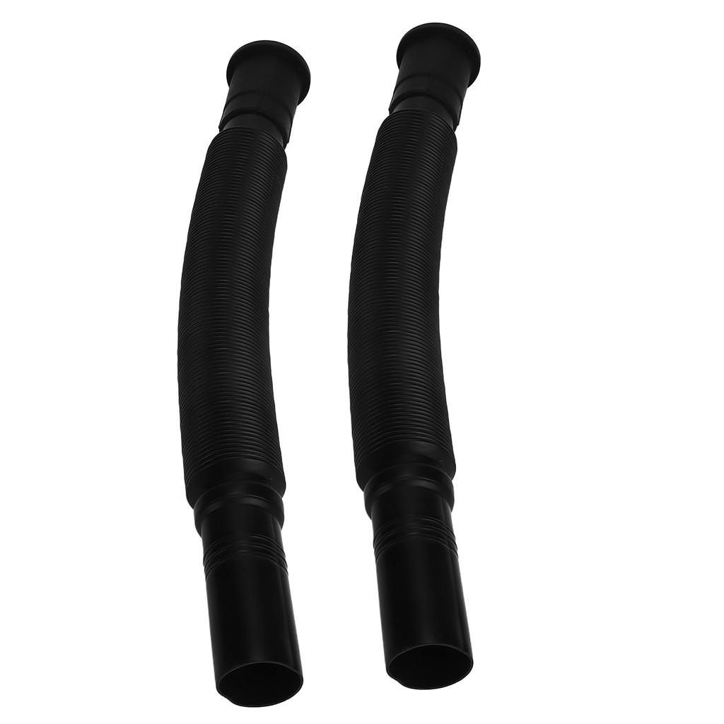 2 Stück Beckenablaufrohr Waschbecken Spülbecken Ablaufschlauch Flexibles PVC Wasserrohr für Küche Badezimmer Schwarz