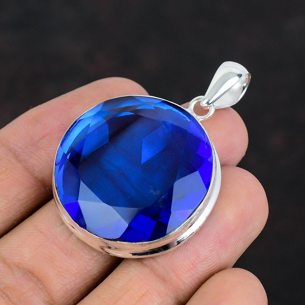 Faceted Tanzanite Quartz Pendant 925 Sterling Silver Pendant Top Quality Gemstone Pendant Decent Jewelry Handmade Pendant Anniversary Gifts