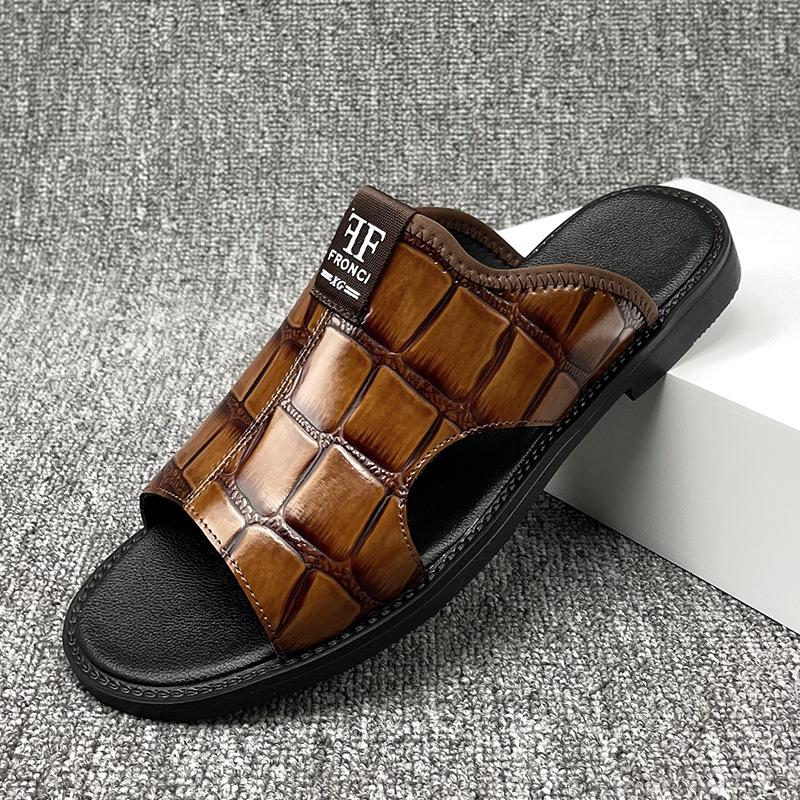 Large size 47 48 supply sandals men's 2025 new men's casual non-slip beach shoes Roman cool slippers