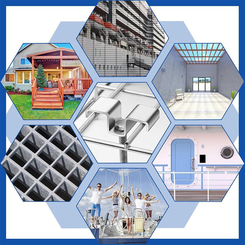 20/50 Pcs Saddle Clips For Grating Bar Grating Saddle Clips For Fixing Screw Fixing Fastener For Securing Installations Drainage