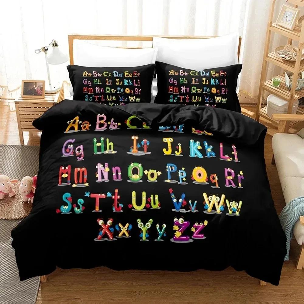 Alphabet Lore Duvet Cover Pillowcase Bedding Set 2/3 Pieces bedroom decoration Girls Boys adult Single/Double/Large Size