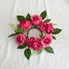 Wedding Candlestick Wreath Artificial Roses Candle Rings Table Decoration Xmas  Year Birthday Party Home Ornaments
