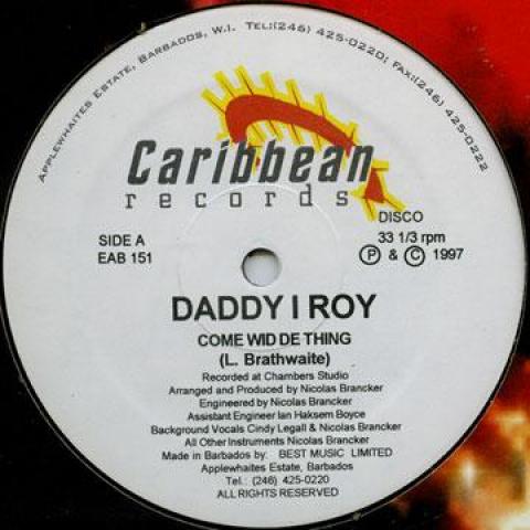 

12inch Record DADDY I-ROY - Driving Time EAB151 Caribbean Recor 1997 Barbados Latin