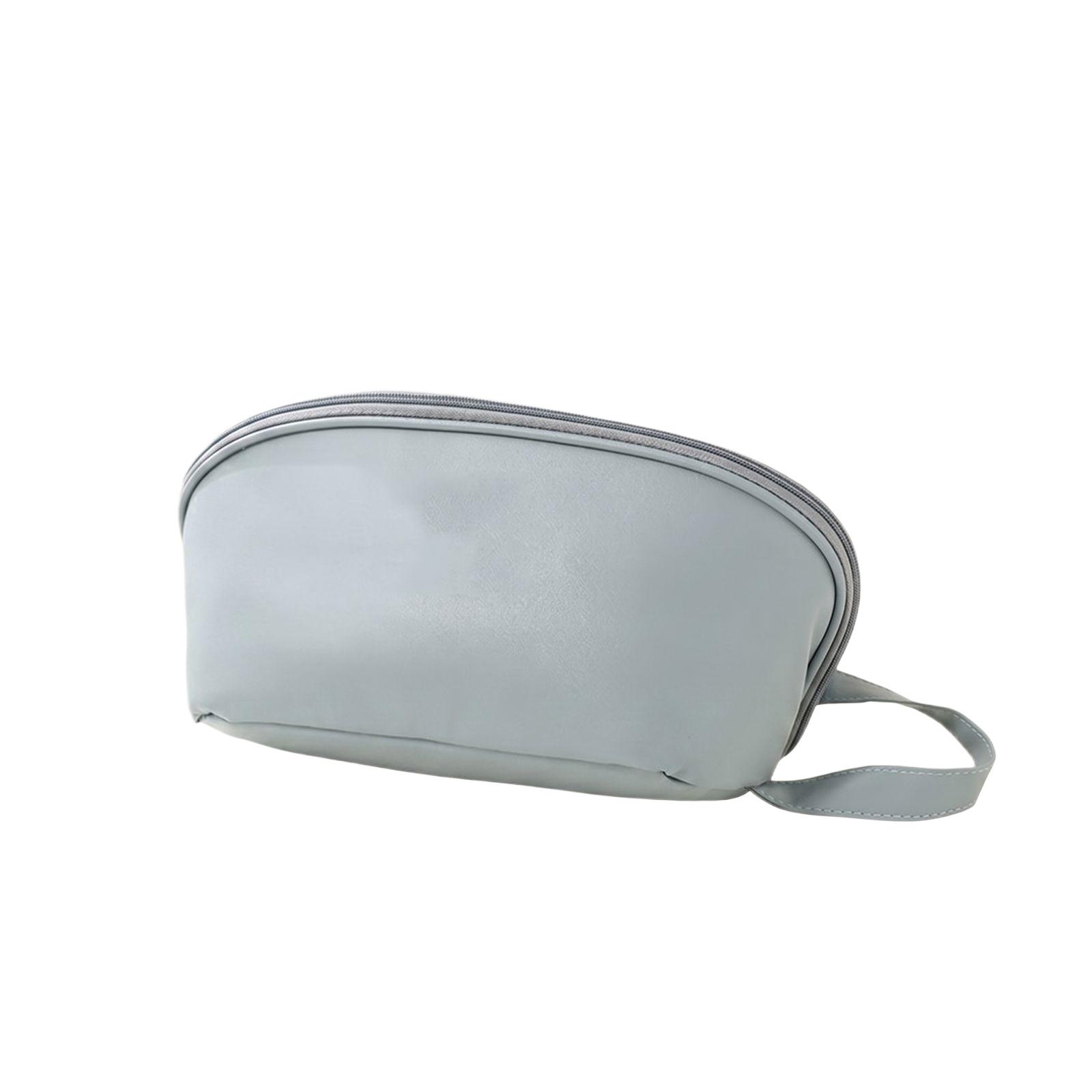 

PU Travel Underwear Bag Waterproof Bra Storage Organizer Lightweight Portable Lingerie Pouch with Zipper Closure and Handle for Easy Carrying one size синій