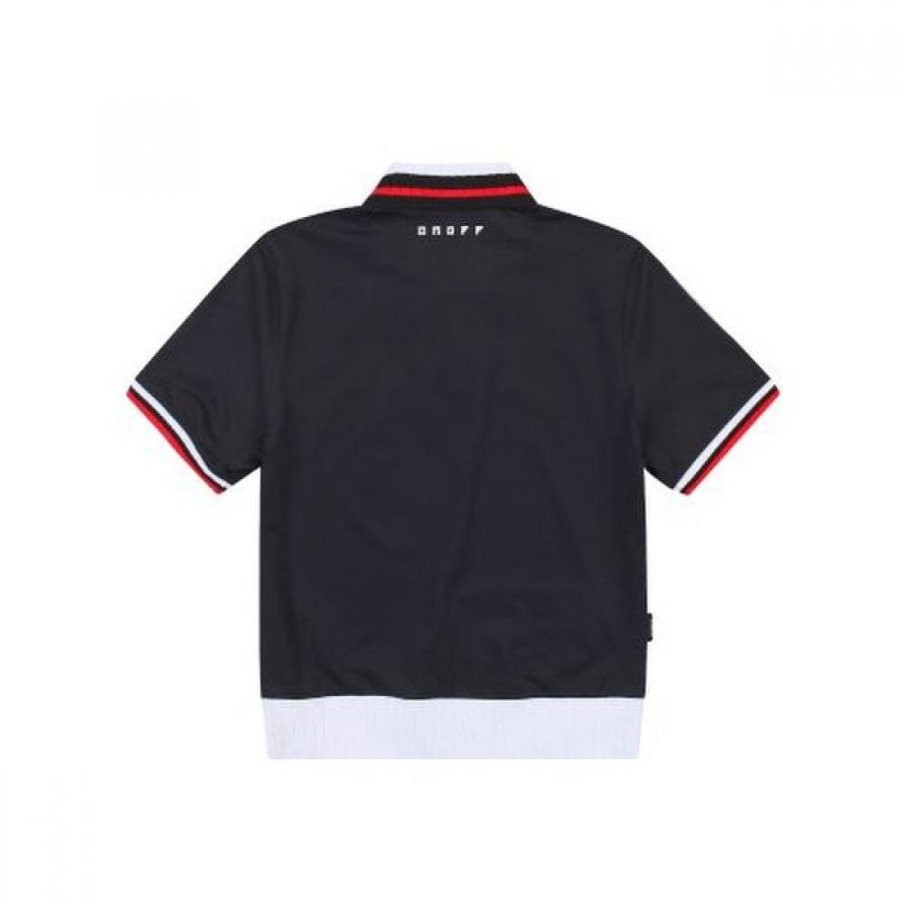 Onoff Women S Drop Shoulder Collared T ShirT Of9043la Black