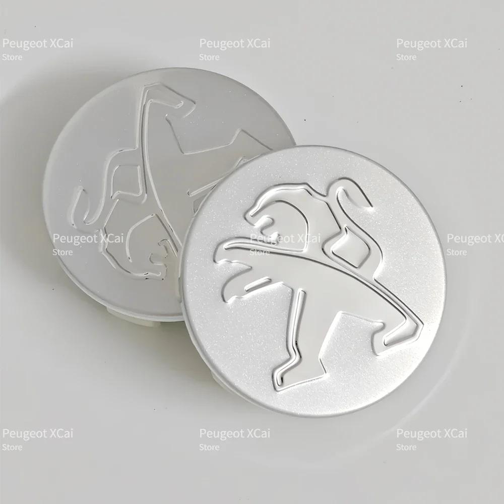 2026 Hot Car Sticker 4pcs 60mm Car Wheel Center Caps for Peugeot 4008 5008 RCZ 107 207 307 301 108 408 4007 HX1 SR1 EXALT car ac