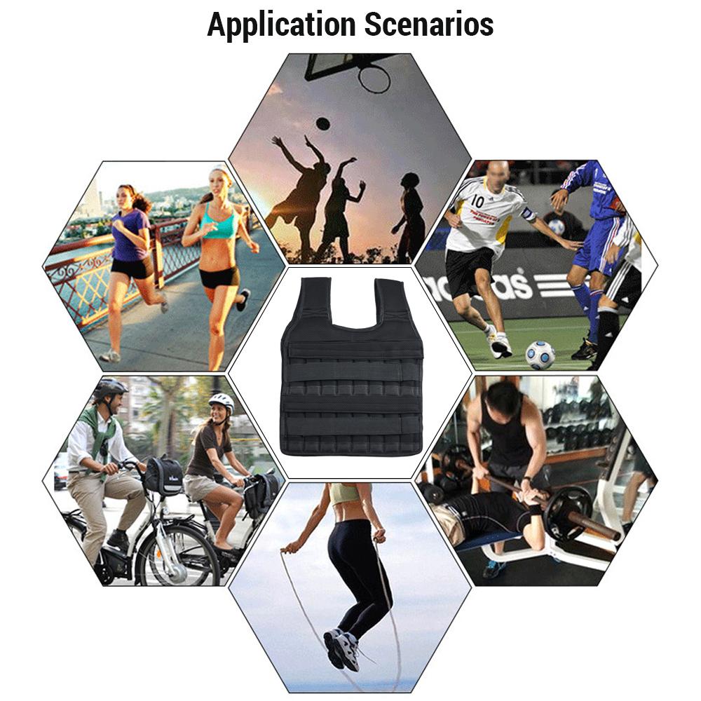 10kg Weighted Workout Vest Exercise Training Vest Steel Plates Fitness Training Running Weight Vest