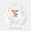 Cartoon Capybara Round Neck Sweatshirt for Boys and Girls - Spring/Autumn Long-Sleeve Shirt