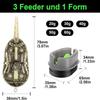 3/4/6 ks Krmítka na kapry Method Feeder, 20g/30g/40g/50g/60g Rybářská krmítka s formičkou pro rychlé uvolnění, Příslušenství pro lov kaprů