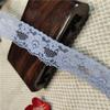 Narrow Small 3 cm Width White Elastic Raschel Lace Trim Organza Fabric Material for Wedding Dresses Sofas Curtains Lingerie