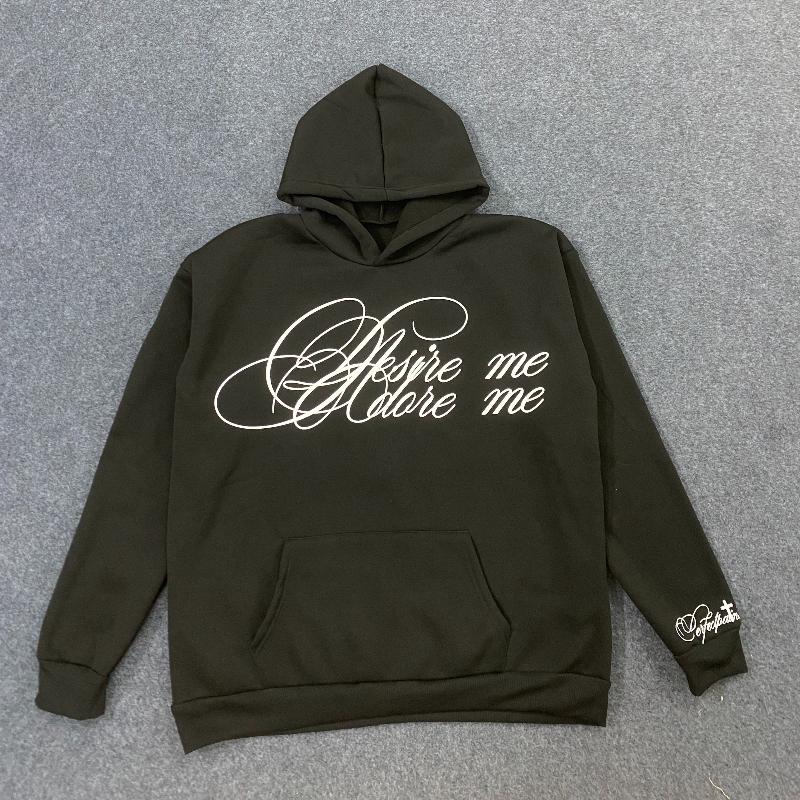 

Европейский и американский y2k уличный тренд толстовка пуловер с длинным рукавом в темном ретро-панк стиле с принтом букв XL чёрный