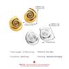 Vintage Spiral Shell Stud Earrings for Women Retro Ocean Inspired Statement Earrings