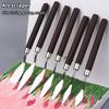 7Pcs/Set Stainless Steel Oil Painting Knives Artist Crafts Spatula Palette Knife Oil Painting Mixing Knife Scraper Art Tools