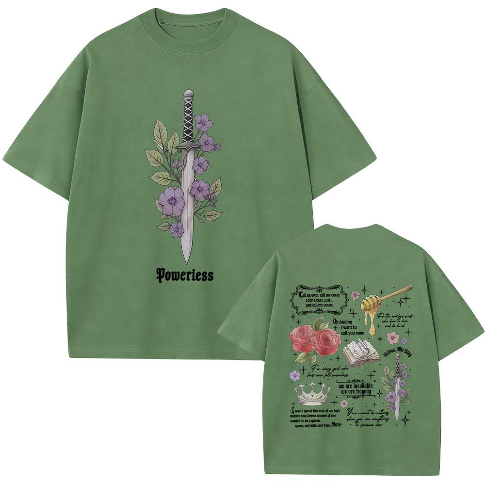 Machtloses Bücherwurm Grafik T-Shirt Kai Azer Ich Liebe Dich Ro Unisex Zitate T-Shirts Unisex Damenbekleidung Mode Y2k Ästhetik T-Shirts