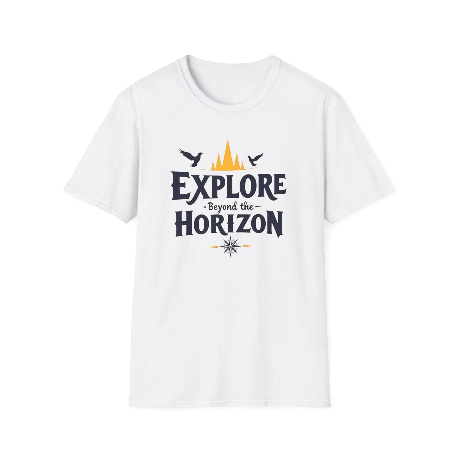 Explore Beyond the Horizon T-Shirt | Adventure Mountains Compass S