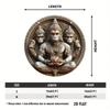 Cattura Sole Hanuman Arte Murale in Metallo Decorazione Spirituale per la Casa Appeso alla Finestra