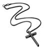 Simple Titanium Steel Cross Necklace Trendy Man Versatile Pendant Sweater Chain Jewelry