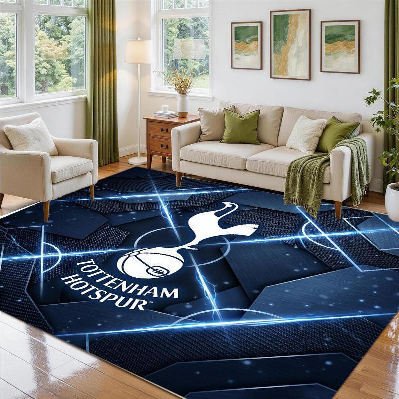 Tottenham Hotspur Design Crystal Velvet Rug Soft Decorative Mat for Bedroom Entrance