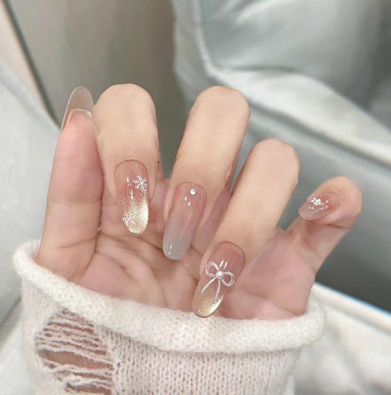 Handmade High-End Flash Diamond Nails: Boost Skin Glow with Pure Desire Style