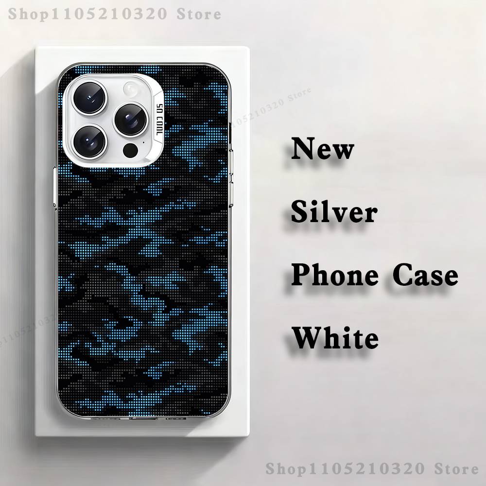 Carbon Fiber Pattern Phone Case For iPhone 17,16,15,14,13,12,11,Mini,Pro,E,MAX White Matte Silicone Whtie Cover