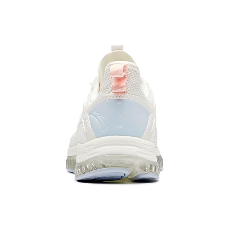 Anta Slip Resistant Abrasion Resistant Breathable Cushioning Low Top Running Shoes Women's White Blue Pink 12925501-1
