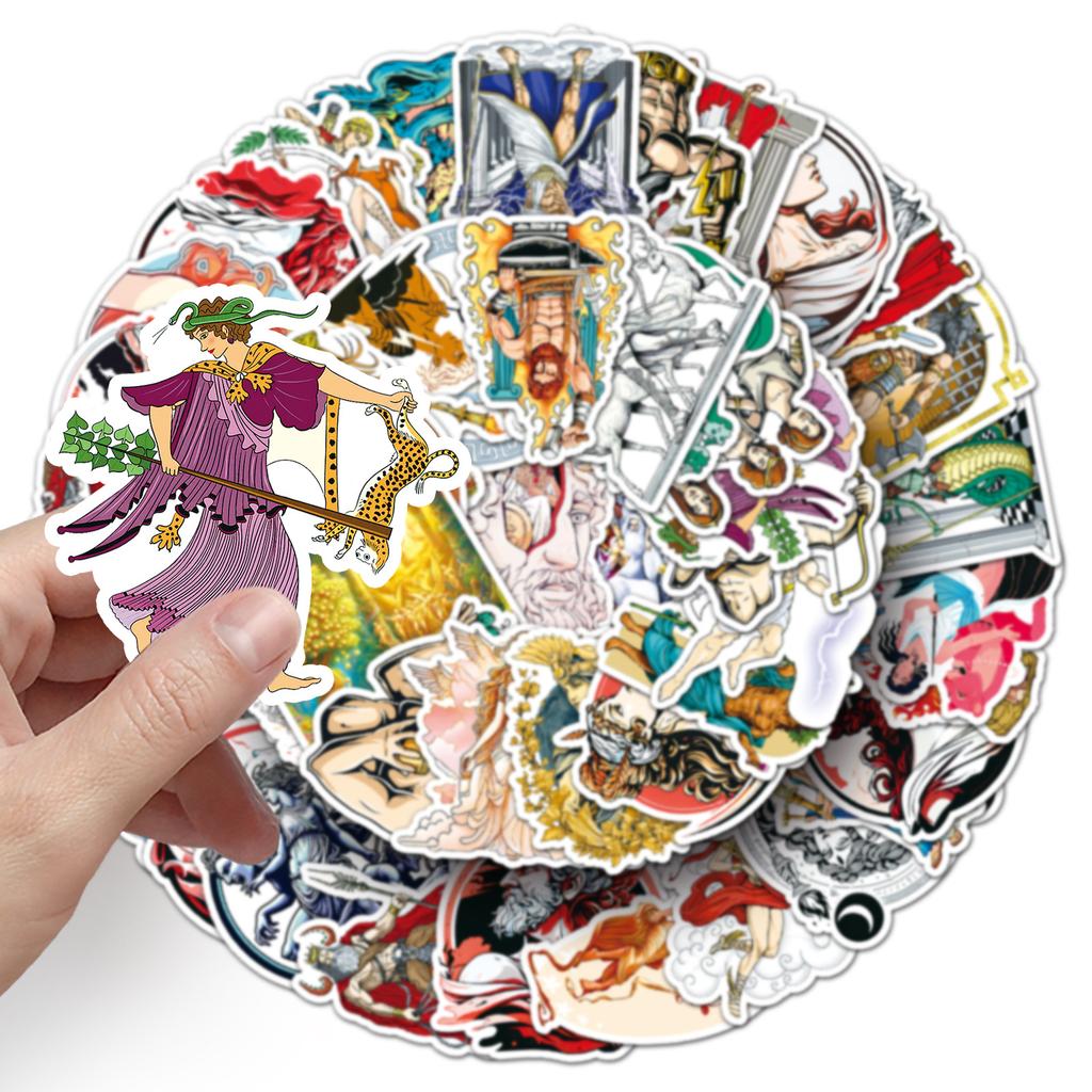 51 Ancient Greek Mythological Figures Graffiti Stickers Personalized Retro Figures Decorative Mobile Phone Notebook Stickers