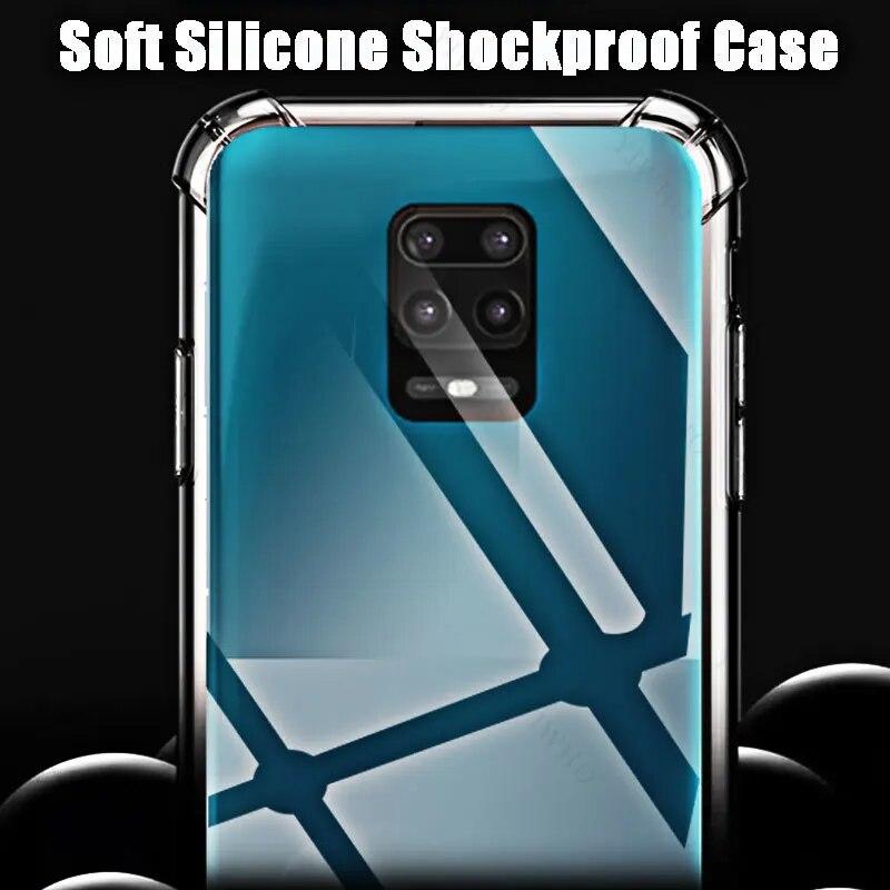 For Xiaomi Redmi Note 9S Soft Silicone Shockproof Clear Case TPU HD Transparent Covers Shell for Redmi Note 9 S 6.67" M2003J6A1G