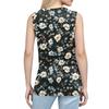 Women's Print Tank Top Button-down V-neck T-shirt Sleeveless Loose Fashion Top