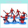 Spiderman 7pcs Mini Figures Pvc Miniatures Desktop Cake Topper Decoation Pvcactionfigure