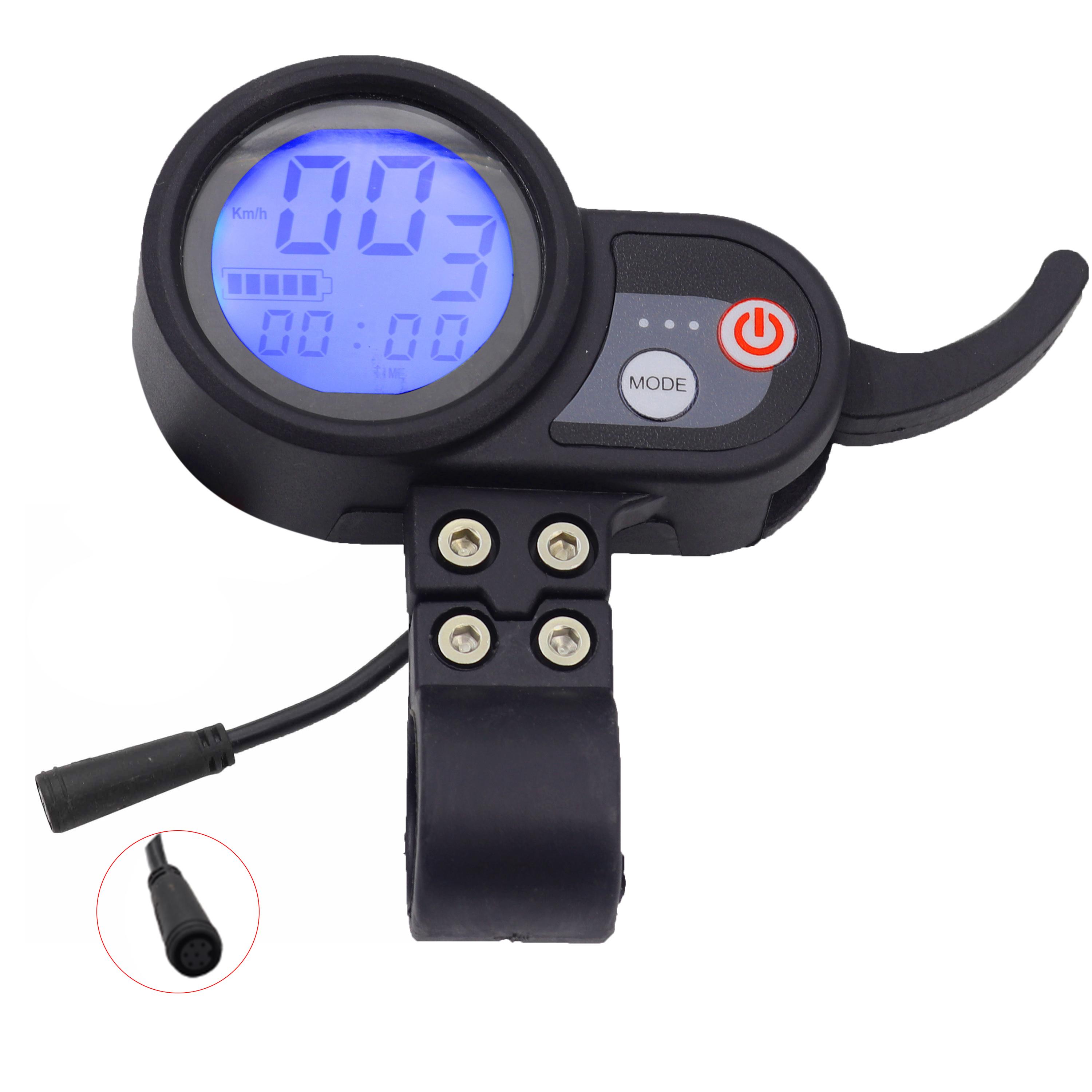 Jipin Brushless Controller No Hall Motor Accessories 36V 48V 52V 60V JP LCD Display Electric Scooter Power Throttle Switch Blue screen C