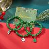 Delightful Christmas Tree Snowman Bracelet Set For Women Delicate Santa Elk Snowflake Stacking Bracelet Jewelry Accessories