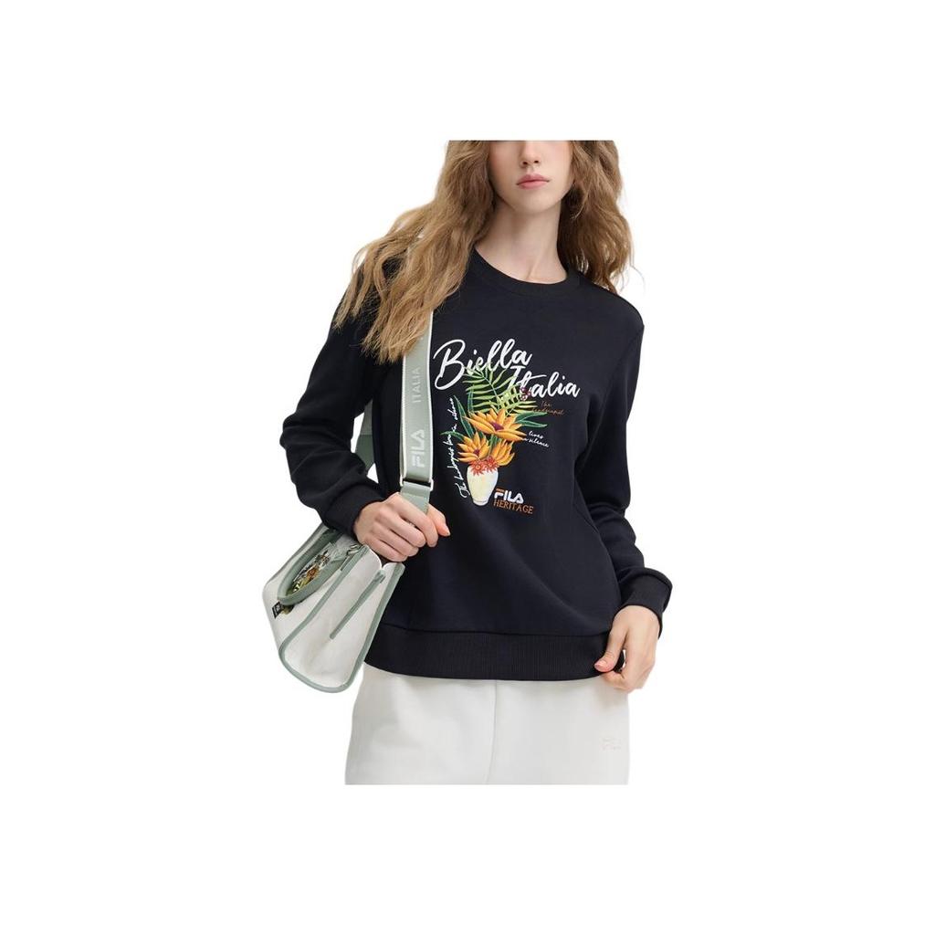 New FILA Sweatshirt Women's Jet Black F11W448210F-BK