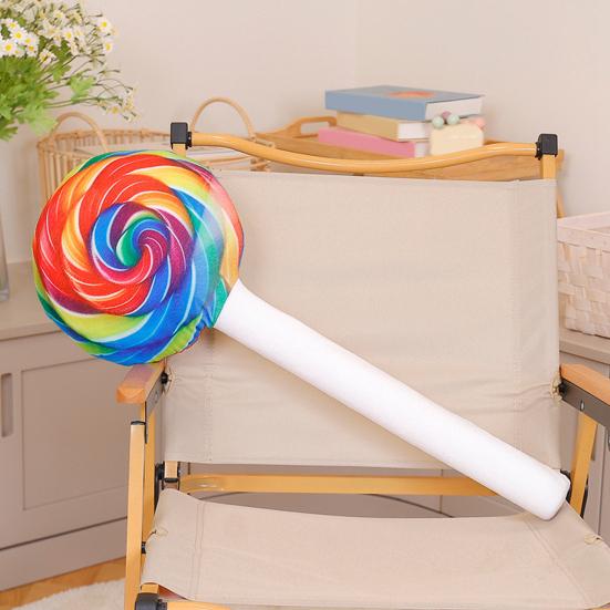 Candy Lollipop Plush Pillow Soft Stuffed Animal Plushie Skin-friendly Fake Candy Lollipop