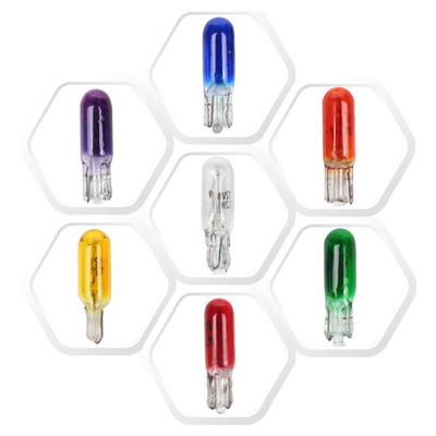 10 Adet W2W T5 12v 1.2w Araba Halojen Lamba Gösterge Işıkları Panelin Ampulü Mavi/kırmızı/sarı/sarı Otomatik İç Aydınlatma Araba Styling