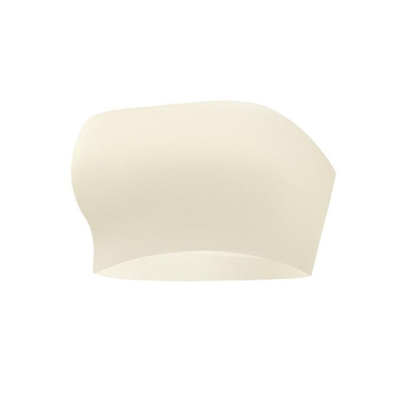 Women's Beige Seamless Strapless Bandeau Bralette Invisible Tube Top
