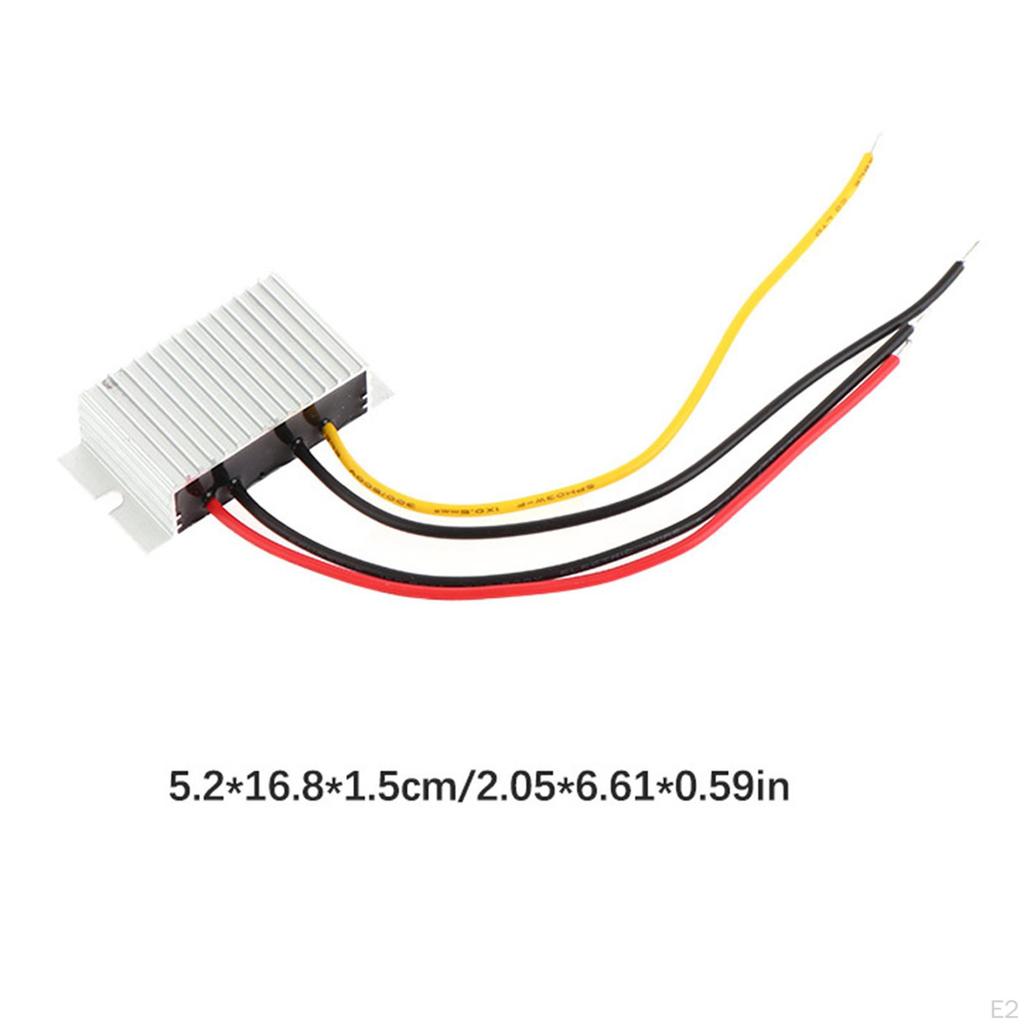 DC 24V to 12V Power Adapter Booster Cord High Efficiency Regulator Convenient 5A Module LED