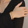 Luxury 24K 9999 Pure Gold Real Gold Women's Wheat Leaf Bracelet with Moissanite Leaf Bracelet