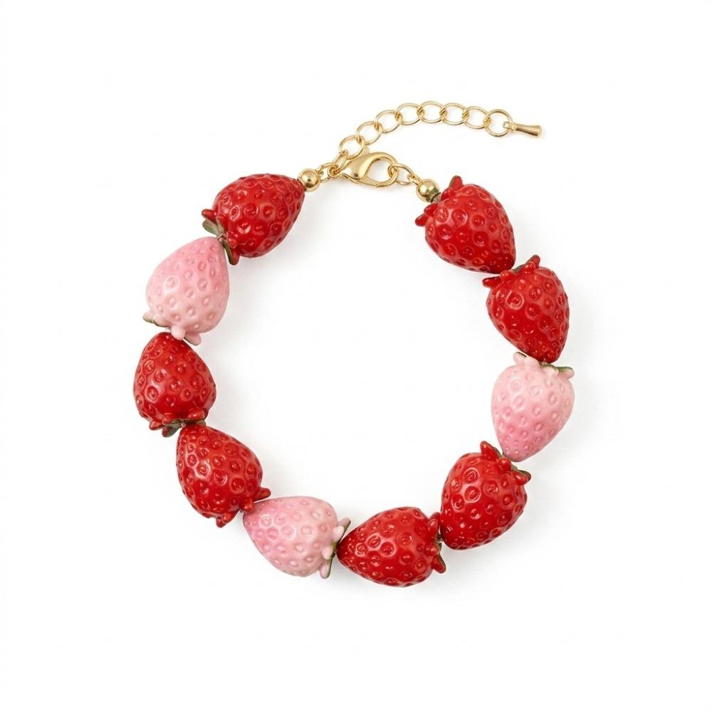 Resin Beads Bracelet Beaded Summer Bohemian Jewelry Simulation Fruit Bracelet Vacation Accessories