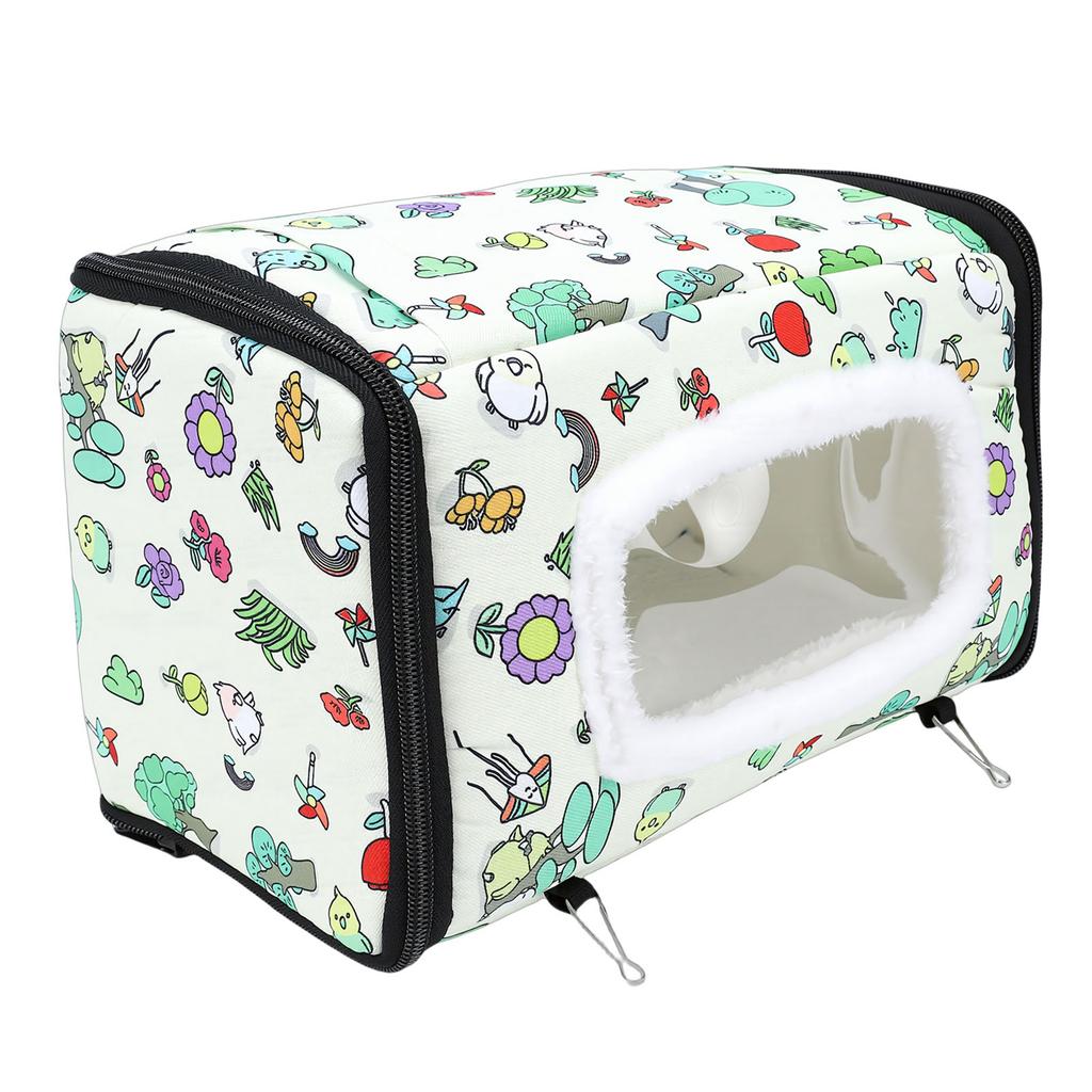 Winter Warm Bird House Cotton Hanging Hammock Bird Sleeping Bed Cage for Budgies Parakeets Cockatiels L
