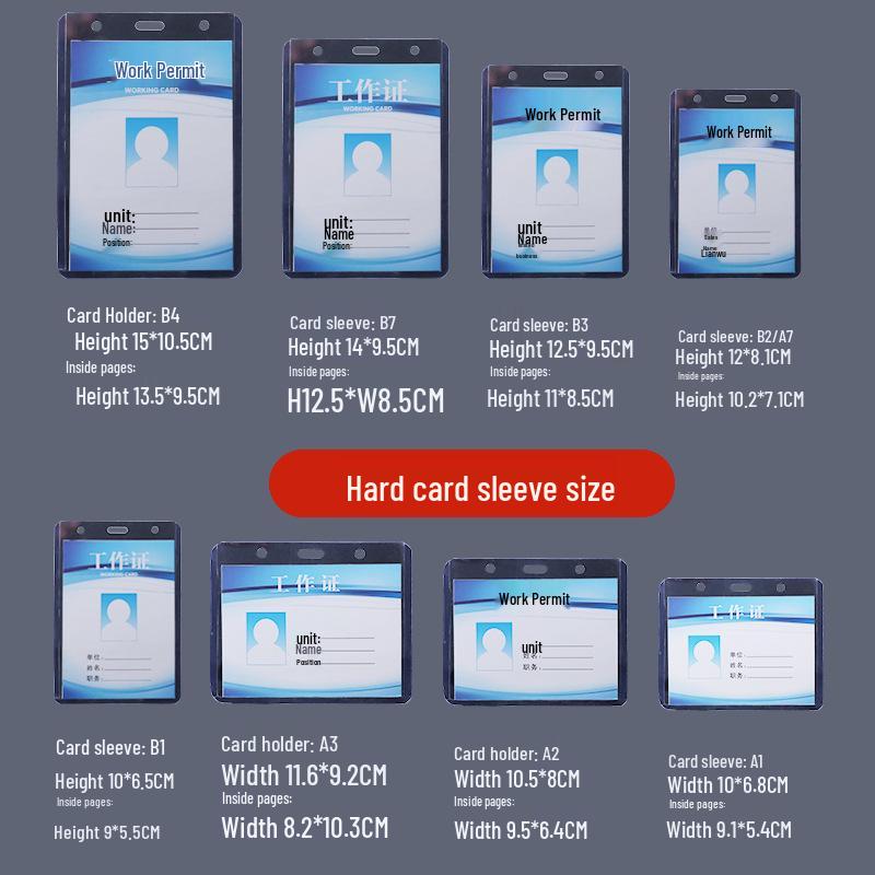 Double-Sided Transparent ID Holder with Lanyard for Student, Access, or Conference Pass and QR Code Tag