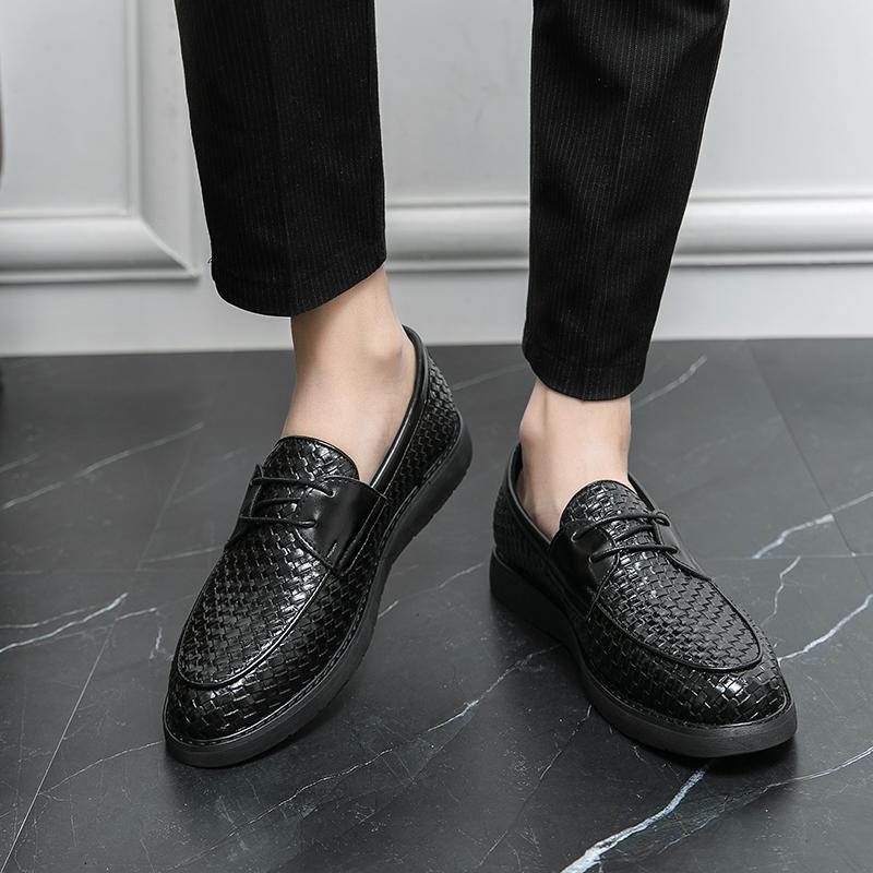 FashionNew Arrival Men Loafers All-match Spring Black Loafers Shoes Man High Quality Mens Office Shoes Casual Leather Driving Flats