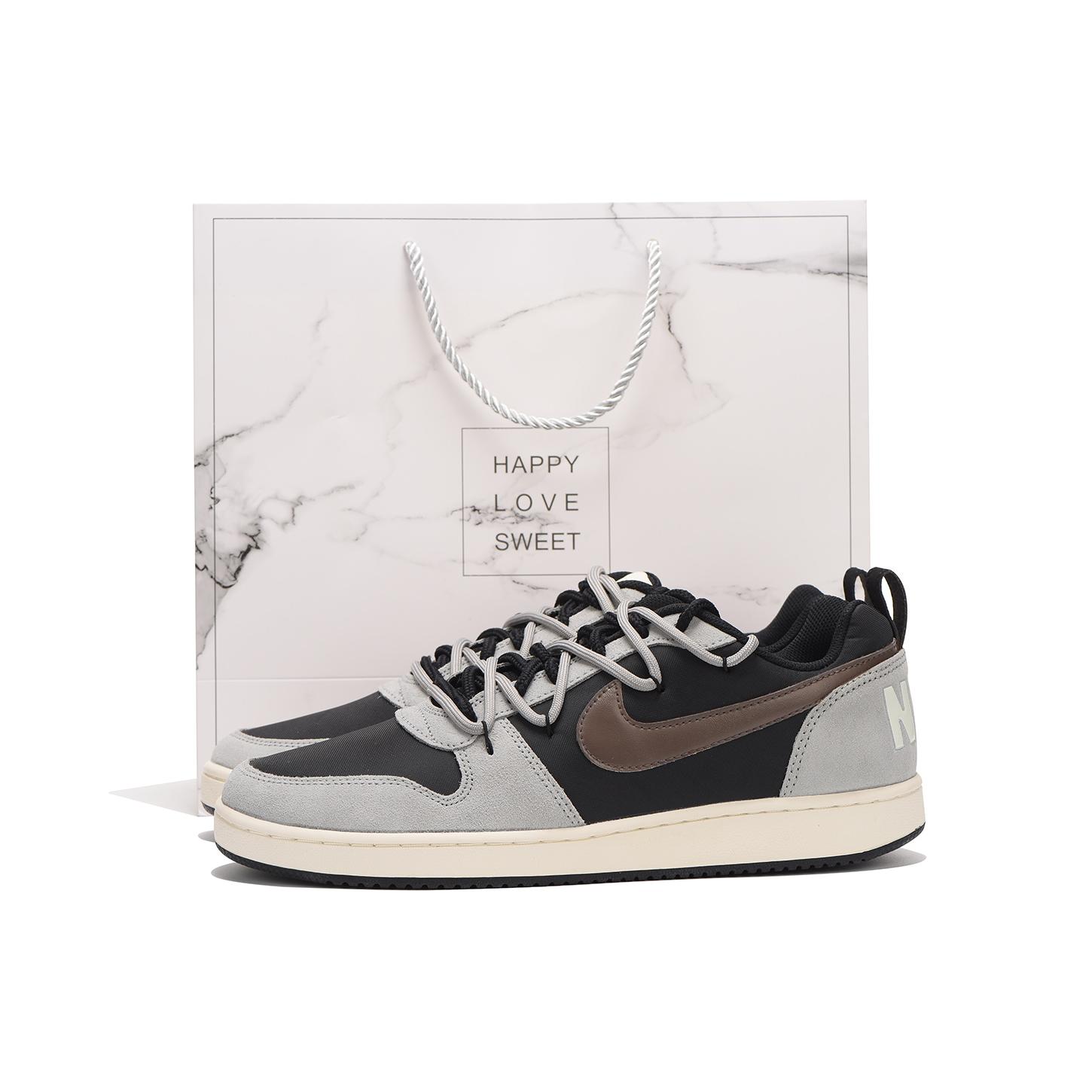 

Nike Court Borough Chestnut Low top Skateboard Shoes Men s Gray Brown 844881-005(Team59-SBOX) 38.5