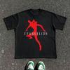 2026 Summer New Arrival: Evangelion Pattern Street Style Print Short-Sleeve T-Shirt, Y2K Style, Suitable for Both Men an
