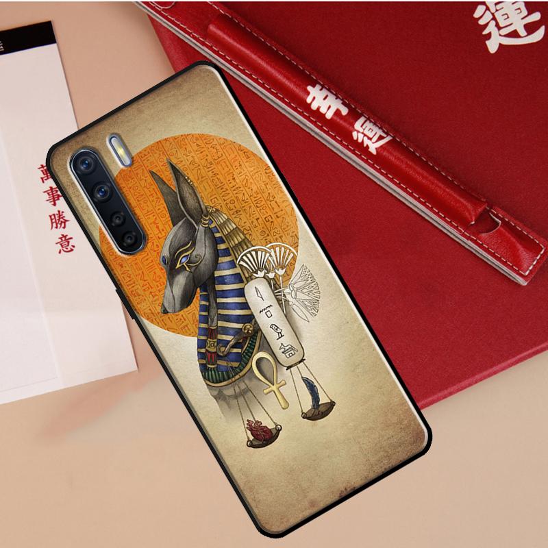 Anubis Egyptian God Case For Oppo A80 A58 A5 Pro A15 A16 A17 A57 A77 A94 A74 A54 A76 A96 A40 A60 A18 A38 A78 A98
