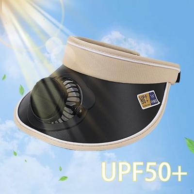 Sun Visor Hat Built In Fan Adjustable for Hiking Travel Cycling Beach