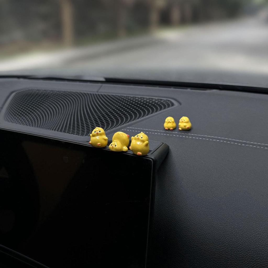 Whimsical Yellow Chicken Car Ornament 2024 - Decompression Decoration for Interior Console.