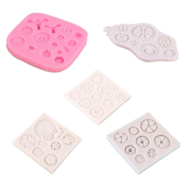 Chocolate Moulds Gears Shaped Baking Molds Fondant Moulds Cake Molds Silicone Material Perfect Gift for DIY Baking Lover