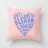 New Ins Style Pink Geometric Love Series Pillowcase Sofa Pillow Car Cushion Cover