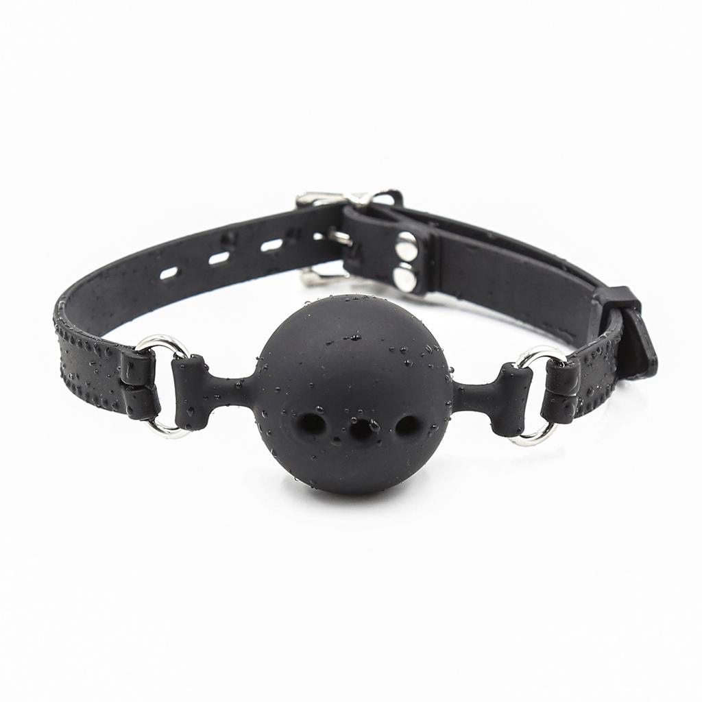 Black/Red/Pink PU Belt Silicone Balls 3.5/4.5/5cm SM Sex Toys Gagging Drooling Couple Bondage Games Adult Products